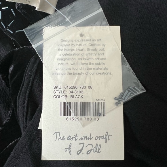 J.Jill Whisper Crepe Black Maxi Dress Size 8 NWT $129.00 - Picture 16 of 17